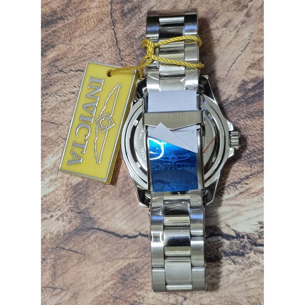 Invicta Specialty Rowan Men's Watch 40mm Black Dial Green Bezel Steel 49338 New
